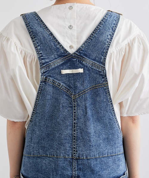 PUAL CE CIN（ピュアルセシン）の「ストレッチデニムサロペット（サロペット/オーバーオール・レディース・インディゴブルー/ブルー/アイボリー・FREE）」の18枚目の写真