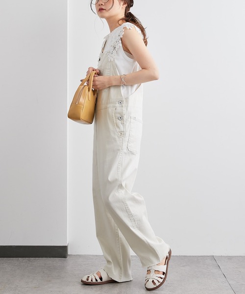 PUAL CE CIN（ピュアルセシン）の「ストレッチデニムサロペット（サロペット/オーバーオール・レディース・インディゴブルー/ブルー/アイボリー・FREE）」の8枚目の写真