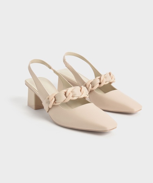 パンプス BRAIDED SLINGBACK BRAIDED SLINGBACK SHOES - Beige | ZARA United States