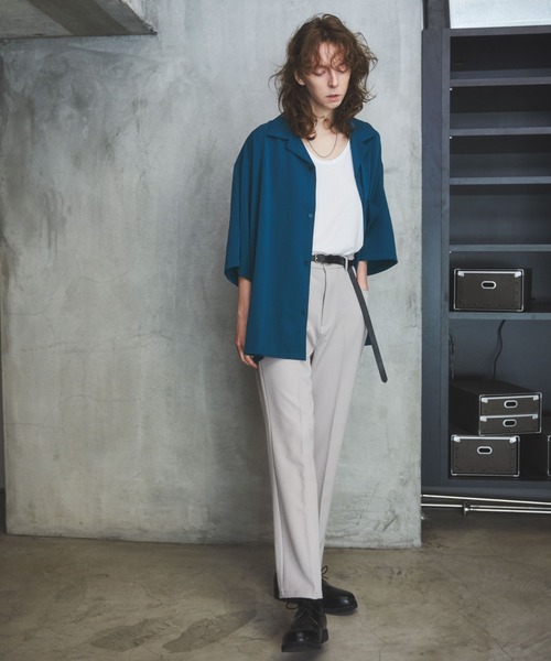 WEGO by こーせ（ウィゴーバイコーセ）の「∴WEGO by こーせ/【ZOZOTOWN限定】トロミオープンカラーシャツ（シャツ/ブラウス・メンズ・ブルー系その他/ワイン/ライトグレー・SMALL/MEDIUM/LARGE）」の11枚目の写真