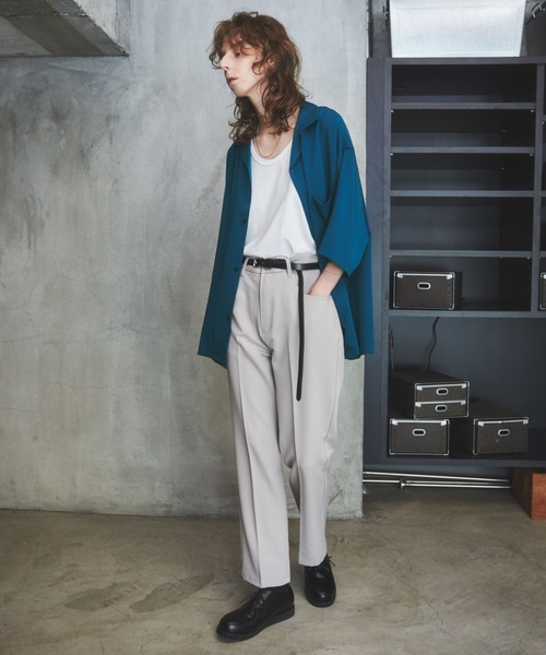 WEGO by こーせ（ウィゴーバイコーセ）の「∴WEGO by こーせ/【ZOZOTOWN限定】トロミオープンカラーシャツ（シャツ/ブラウス・メンズ・ブルー系その他/ワイン/ライトグレー・SMALL/MEDIUM/LARGE）」の13枚目の写真