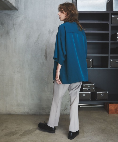 WEGO by こーせ（ウィゴーバイコーセ）の「∴WEGO by こーせ/【ZOZOTOWN限定】トロミオープンカラーシャツ（シャツ/ブラウス・メンズ・ブルー系その他/ワイン/ライトグレー・SMALL/MEDIUM/LARGE）」の12枚目の写真