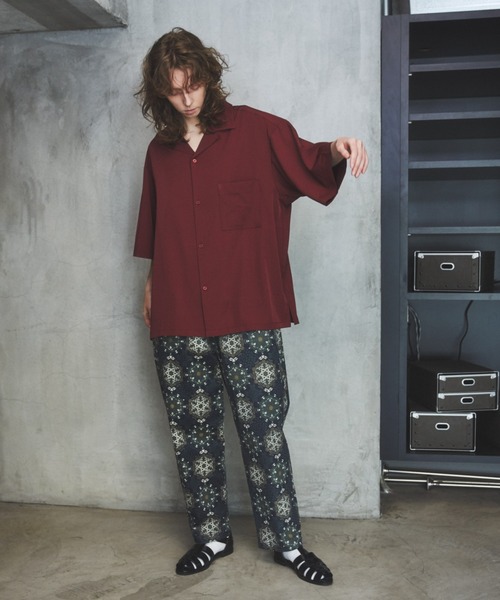 WEGO by こーせ（ウィゴーバイコーセ）の「∴WEGO by こーせ/【ZOZOTOWN限定】トロミオープンカラーシャツ（シャツ/ブラウス・メンズ・ブルー系その他/ワイン/ライトグレー・SMALL/MEDIUM/LARGE）」の19枚目の写真