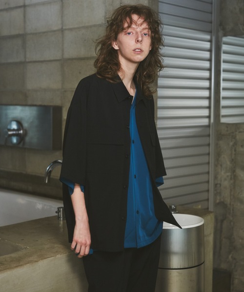 WEGO by こーせ（ウィゴーバイコーセ）の「∴WEGO by こーせ/【ZOZOTOWN限定】トロミオープンカラーシャツ（シャツ/ブラウス・メンズ・ブルー系その他/ワイン/ライトグレー・SMALL/MEDIUM/LARGE）」の15枚目の写真