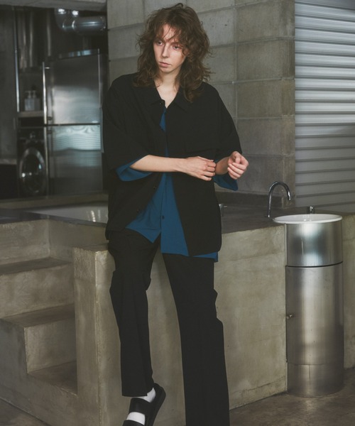 WEGO by こーせ（ウィゴーバイコーセ）の「∴WEGO by こーせ/【ZOZOTOWN限定】トロミオープンカラーシャツ（シャツ/ブラウス・メンズ・ブルー系その他/ワイン/ライトグレー・SMALL/MEDIUM/LARGE）」の16枚目の写真