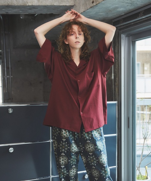 WEGO by こーせ（ウィゴーバイコーセ）の「∴WEGO by こーせ/【ZOZOTOWN限定】トロミオープンカラーシャツ（シャツ/ブラウス・メンズ・ブルー系その他/ワイン/ライトグレー・SMALL/MEDIUM/LARGE）」の20枚目の写真