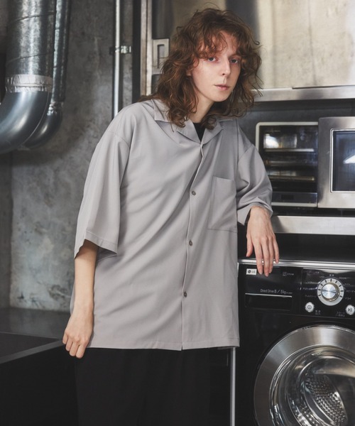 WEGO by こーせ（ウィゴーバイコーセ）の「∴WEGO by こーせ/【ZOZOTOWN限定】トロミオープンカラーシャツ（シャツ/ブラウス・メンズ・ブルー系その他/ワイン/ライトグレー・SMALL/MEDIUM/LARGE）」の4枚目の写真