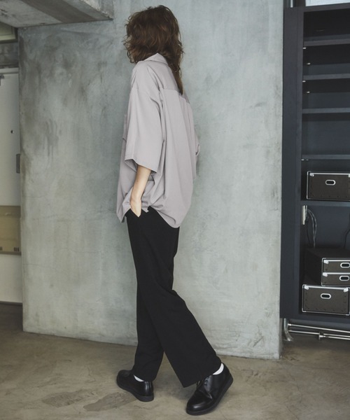 WEGO by こーせ（ウィゴーバイコーセ）の「∴WEGO by こーせ/【ZOZOTOWN限定】トロミオープンカラーシャツ（シャツ/ブラウス・メンズ・ブルー系その他/ワイン/ライトグレー・SMALL/MEDIUM/LARGE）」の7枚目の写真