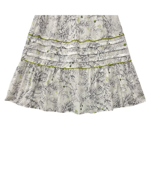 TEVALT（ヴァレット）の「カラーポイントボタニカルptタックSK（スカート・レディース・ライトグレー/オフホワイト・38）」の4枚目の写真