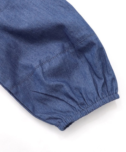 kidsデニムギャザーワンピース