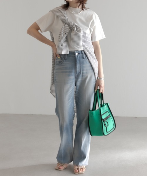 PAPILLONNER（パピヨネ）の「スクエアWETライントートバッグ/Sサイズ/WEB限定カラー展開（トートバッグ・レディース・チャコールグレー/ブルー/グリーン/アイボリー/ネイビー/ベージュ/ブルー系その他/ブラック・FREE）」の11枚目の写真