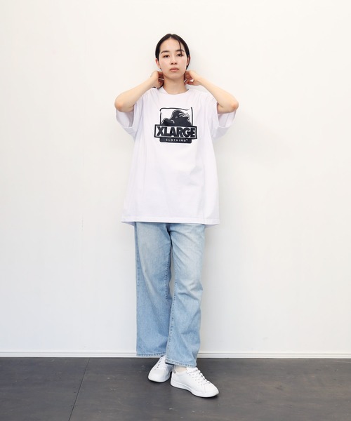 XLARGE(エクストララージ)の「XLARGE / エクストララージ S/S TEE ブランド ロゴ プリント クルーネック 半袖 Tシャツ(Tシャツ/カットソー・メンズ・ホワイト/ブラック/パープル/グリーン・MEDIUM/LARGE/X-LARGE)」の5枚目の写真