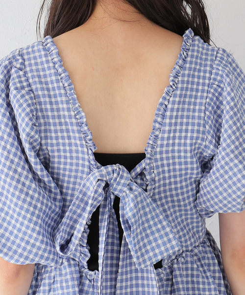 Sister Jane(シスタージェーン)の「【SISTER JANE/シスター ジェーン】 Pebble Gingham Mini Dress(ワンピース・レディース・ブルー系その他・SMALL)」の11枚目の写真