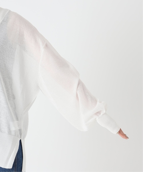 B.C STOCK(ベーセーストック)の「《追加》シアーVネックカーディガン(カーディガン/ボレロ・レディース・ホワイト/ブラック/グリーン・FREE)」の22枚目の写真