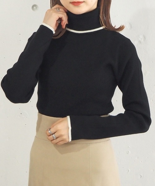 【web限定Sサイズあり】リブタートルプルオーバー