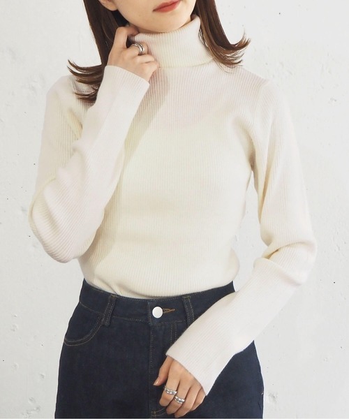 【web限定Sサイズあり】リブタートルプルオーバー