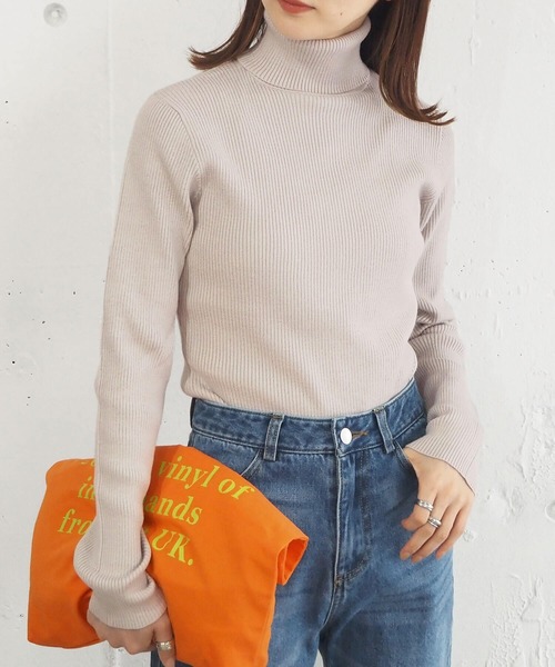 【web限定Sサイズあり】リブタートルプルオーバー