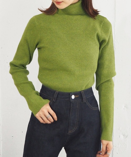 セール】【11色展開】リブタートルプルオーバー【web限定Sサイズあり