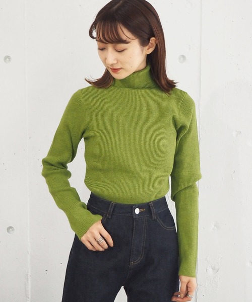 セール】【11色展開】リブタートルプルオーバー【web限定Sサイズあり