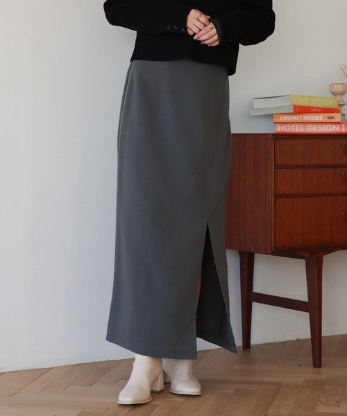 archives(アルシーヴ)の「ベルト付スリットタイトスカート(スカート・レディース・ブラック/ブルー/アイボリー/モカ・MEDIUM)」の11枚目の写真