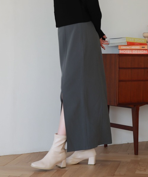 archives(アルシーヴ)の「ベルト付スリットタイトスカート(スカート・レディース・ブラック/ブルー/アイボリー/モカ・MEDIUM)」の13枚目の写真