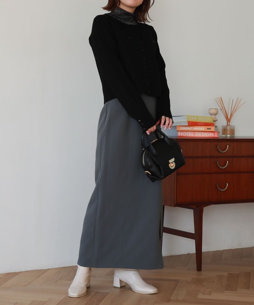 archives(アルシーヴ)の「ベルト付スリットタイトスカート(スカート・レディース・ブラック/ブルー/アイボリー/モカ・MEDIUM)」の14枚目の写真