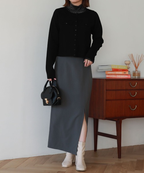 archives(アルシーヴ)の「ベルト付スリットタイトスカート(スカート・レディース・ブラック/ブルー/アイボリー/モカ・MEDIUM)」の16枚目の写真