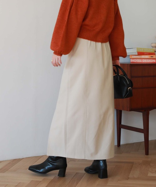 archives(アルシーヴ)の「ベルト付スリットタイトスカート(スカート・レディース・ブラック/ブルー/アイボリー/モカ・MEDIUM)」の8枚目の写真