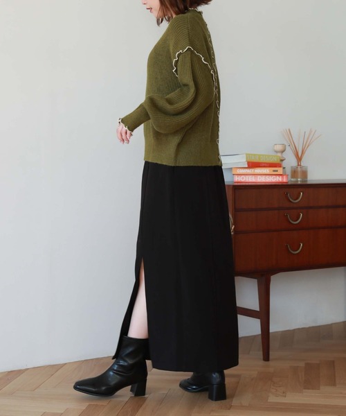 archives(アルシーヴ)の「ベルト付スリットタイトスカート(スカート・レディース・ブラック/ブルー/アイボリー/モカ・MEDIUM)」の21枚目の写真