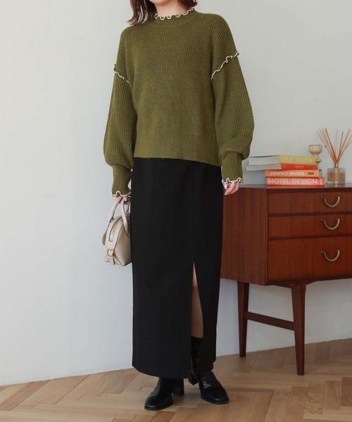 archives(アルシーヴ)の「ベルト付スリットタイトスカート(スカート・レディース・ブラック/ブルー/アイボリー/モカ・MEDIUM)」の20枚目の写真