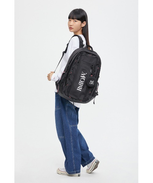 ROMANTIC CROWN（ロマンティッククラウン）の「A'GEM/9 × .kom『ROMANTIC CROWN/ロマンティッククラウン』RECENT LOGO BACKPACK/リセントロゴバックパック/リュック（バックパック/リュック・レディース・ブラック・FREE）」の4枚目の写真