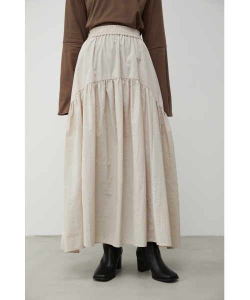 ギャザーボリュームスカート POPPY ベージュ poppy-corset volume skirt（beige）