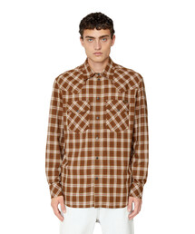 DIESEL | メンズ チェック シャツ ビスコースMIX(シャツ/ブラウス)