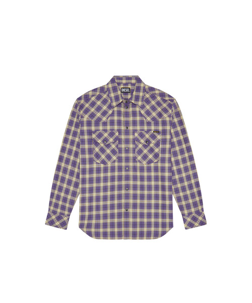 DIESEL(ディーゼル)の「メンズ チェック シャツ ビスコースMIX(シャツ/ブラウス・メンズ・パープル/ブラウン/ブラック・LARGE/MEDIUM/SMALL/X-LARGE/X-SMALL/XX-LARGE)」の8枚目の写真