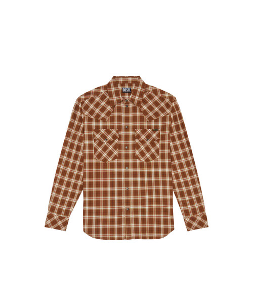 DIESEL(ディーゼル)の「メンズ チェック シャツ ビスコースMIX(シャツ/ブラウス・メンズ・パープル/ブラウン/ブラック・LARGE/MEDIUM/SMALL/X-LARGE/X-SMALL/XX-LARGE)」の20枚目の写真