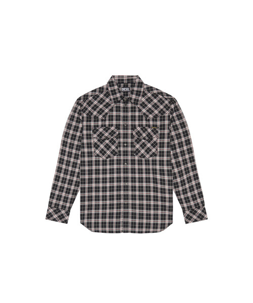 DIESEL(ディーゼル)の「メンズ チェック シャツ ビスコースMIX(シャツ/ブラウス・メンズ・パープル/ブラウン/ブラック・LARGE/MEDIUM/SMALL/X-LARGE/X-SMALL/XX-LARGE)」の14枚目の写真
