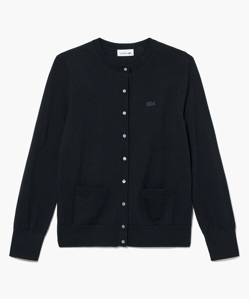 LACOSTE(ラコステ)の「ウォッシャブルウールニットカーディガン(カーディガン/ボレロ・レディース・ダークグリーン/ベージュ/ダークネイビー/ブラウン/バイオレット/グレー/ブラック/カーキ/ダークブラウン・40/38/36/34)」の20枚目の写真