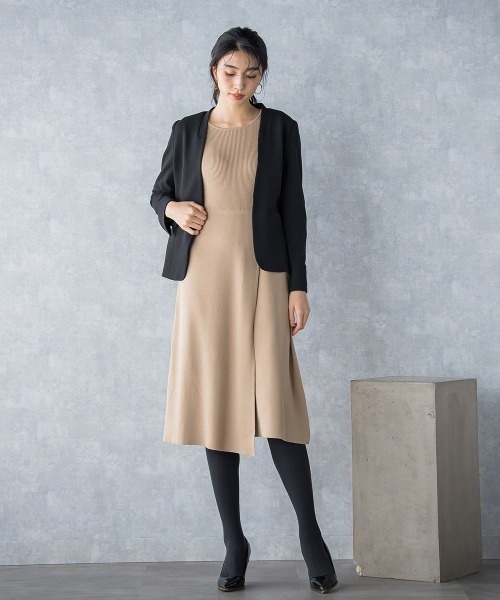 ハイストレッチジョーゼットノーカラージャケット レナっこさま専用