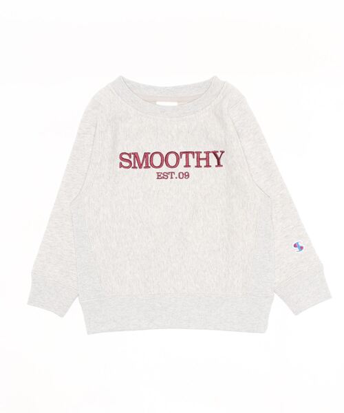 Smoothy(スムージー)の「SMOOTHY Logo Embroidery SW / スムージー ロゴ刺繍スウェット(スウェット・キッズ・ヘザーグレー/ブラック/ライトブラウン・120/110/130/140/150/160/100)」の6枚目の写真