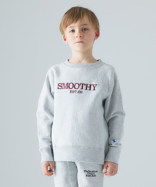 Smoothy(スムージー)の「SMOOTHY Logo Embroidery SW / スムージー ロゴ刺繍スウェット(スウェット・キッズ・ヘザーグレー/ブラック/ライトブラウン・120/110/130/140/150/160/100)」の9枚目の写真