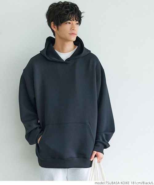 coca（coca）（コカ）の「ユニセックス ダンボールパーカー（パーカー・メンズ・ブラック/グレイッシュベージュ/グリーン/グレー・M/L）」の8枚目の写真