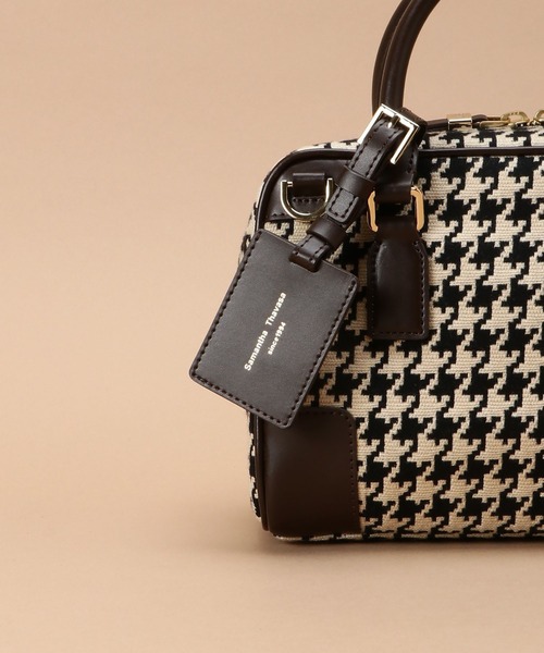 Samantha Thavasa（サマンサタバサ）の「サマンサ ピエドプル ボストンバッグ 大サイズ（ハンドバッグ・レディース・ダークブラウン/ワインレッド/プラム・FREE）」の7枚目の写真