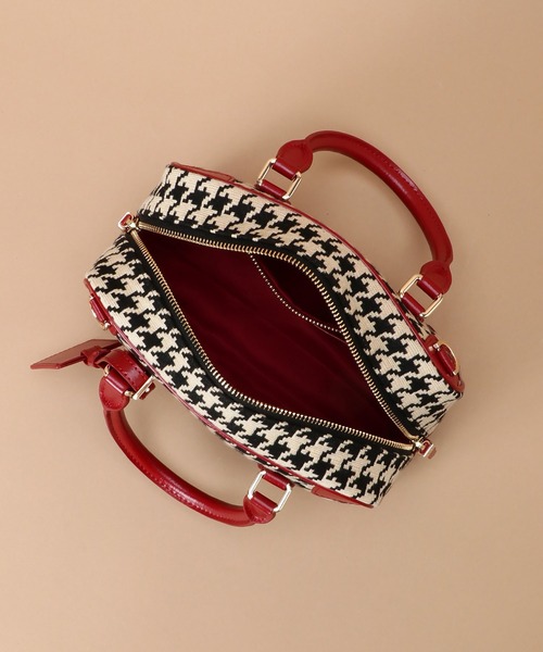 Samantha Thavasa（サマンサタバサ）の「サマンサ ピエドプル ボストンバッグ 大サイズ（ハンドバッグ・レディース・ダークブラウン/ワインレッド/プラム・FREE）」の9枚目の写真