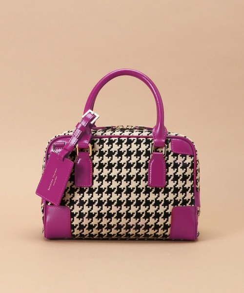 Samantha Thavasa（サマンサタバサ）の「サマンサ ピエドプル ボストンバッグ 大サイズ（ハンドバッグ・レディース・ダークブラウン/ワインレッド/プラム・FREE）」の4枚目の写真