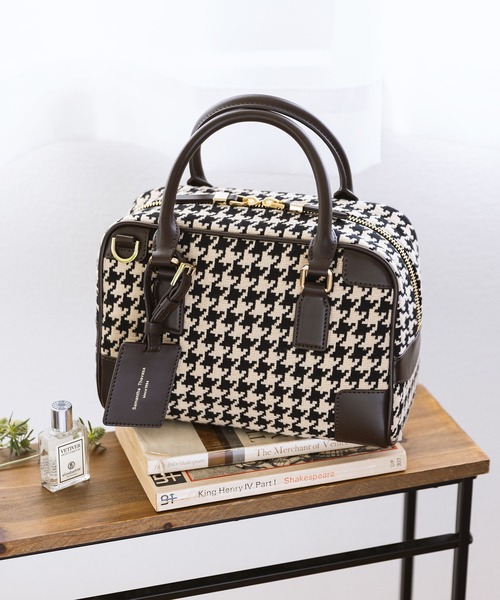 Samantha Thavasa（サマンサタバサ）の「サマンサ ピエドプル ボストンバッグ 大サイズ（ハンドバッグ・レディース・ダークブラウン/ワインレッド/プラム・FREE）」の13枚目の写真