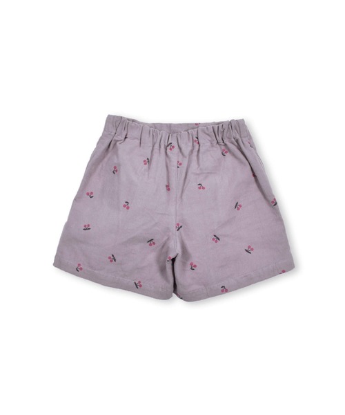 SLAP SLIP(スラップスリップ)の「SLAPSLIP/【お揃い】チェリープリントウエストボタンフリルコットンショートパンツ(90~130cm)(その他パンツ・キッズ・パープル/ネイビー・110/130/120/90/100)」の5枚目の写真