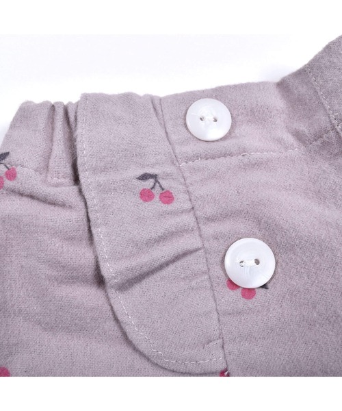 SLAP SLIP(スラップスリップ)の「SLAPSLIP/【お揃い】チェリープリントウエストボタンフリルコットンショートパンツ(90~130cm)(その他パンツ・キッズ・パープル/ネイビー・110/130/120/90/100)」の14枚目の写真