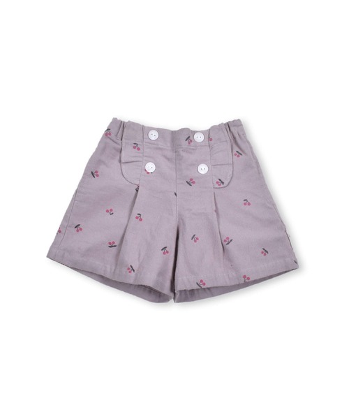 SLAP SLIP(スラップスリップ)の「SLAPSLIP/【お揃い】チェリープリントウエストボタンフリルコットンショートパンツ(90~130cm)(その他パンツ・キッズ・パープル/ネイビー・110/130/120/90/100)」の8枚目の写真