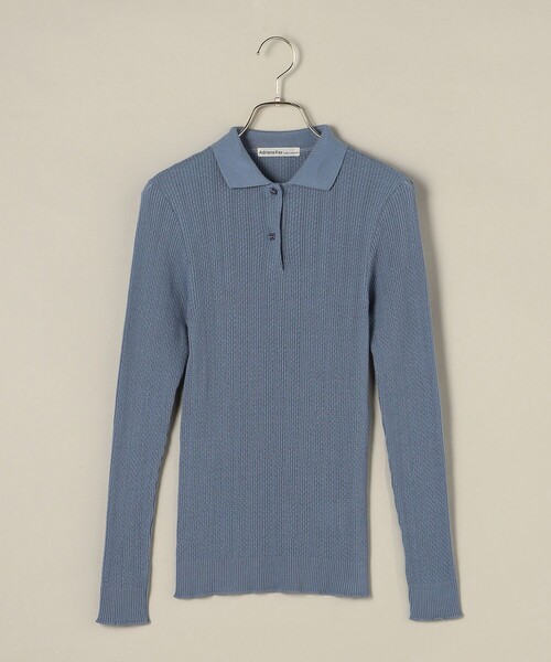 Aresense（アーセンス）の「Adriana Kay/アドリアナケイ ポロニットソー（ニット/セーター・レディース・ナチュラル/ブルー/ネイビー/パープル・ﾌﾘ-）」の4枚目の写真