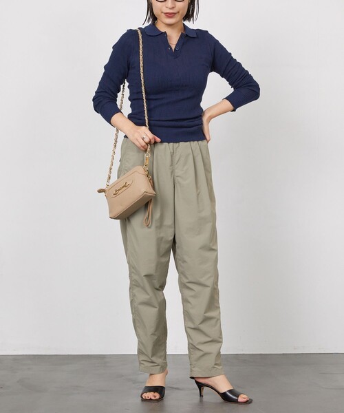 Aresense（アーセンス）の「Adriana Kay/アドリアナケイ ポロニットソー（ニット/セーター・レディース・ナチュラル/ブルー/ネイビー/パープル・ﾌﾘ-）」の5枚目の写真